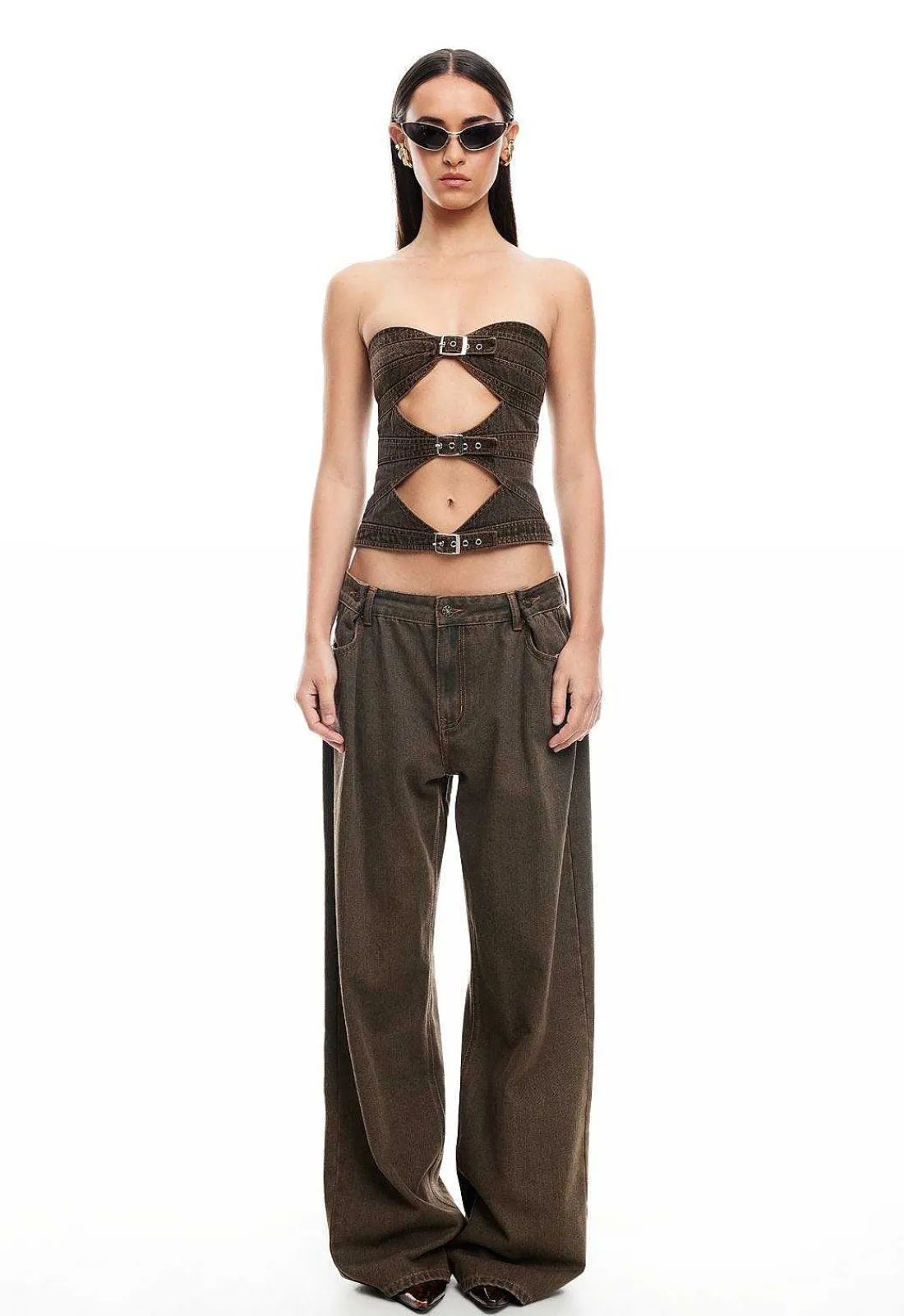 Lioness Denim^Buckle Corset