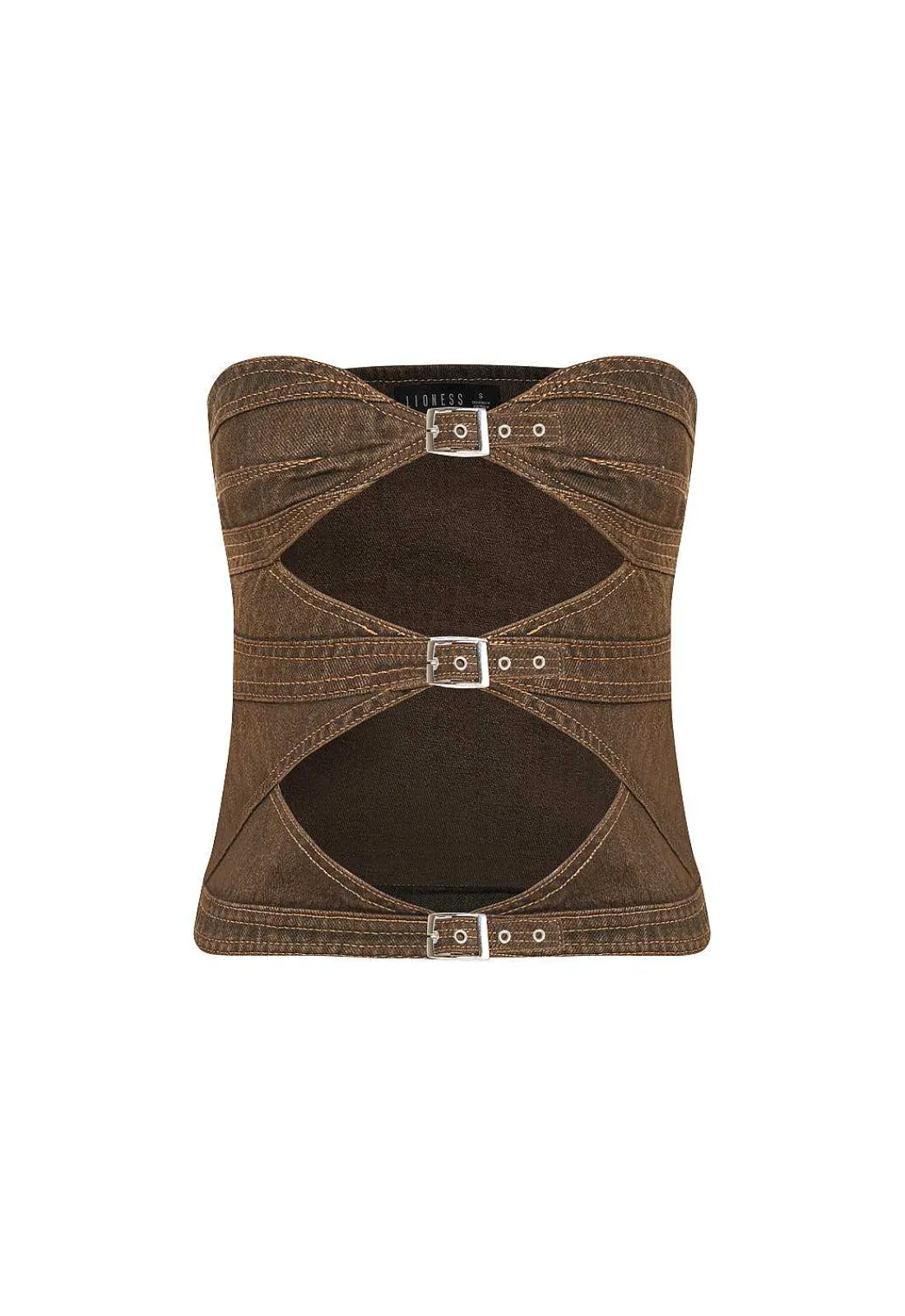 Lioness Denim^Buckle Corset