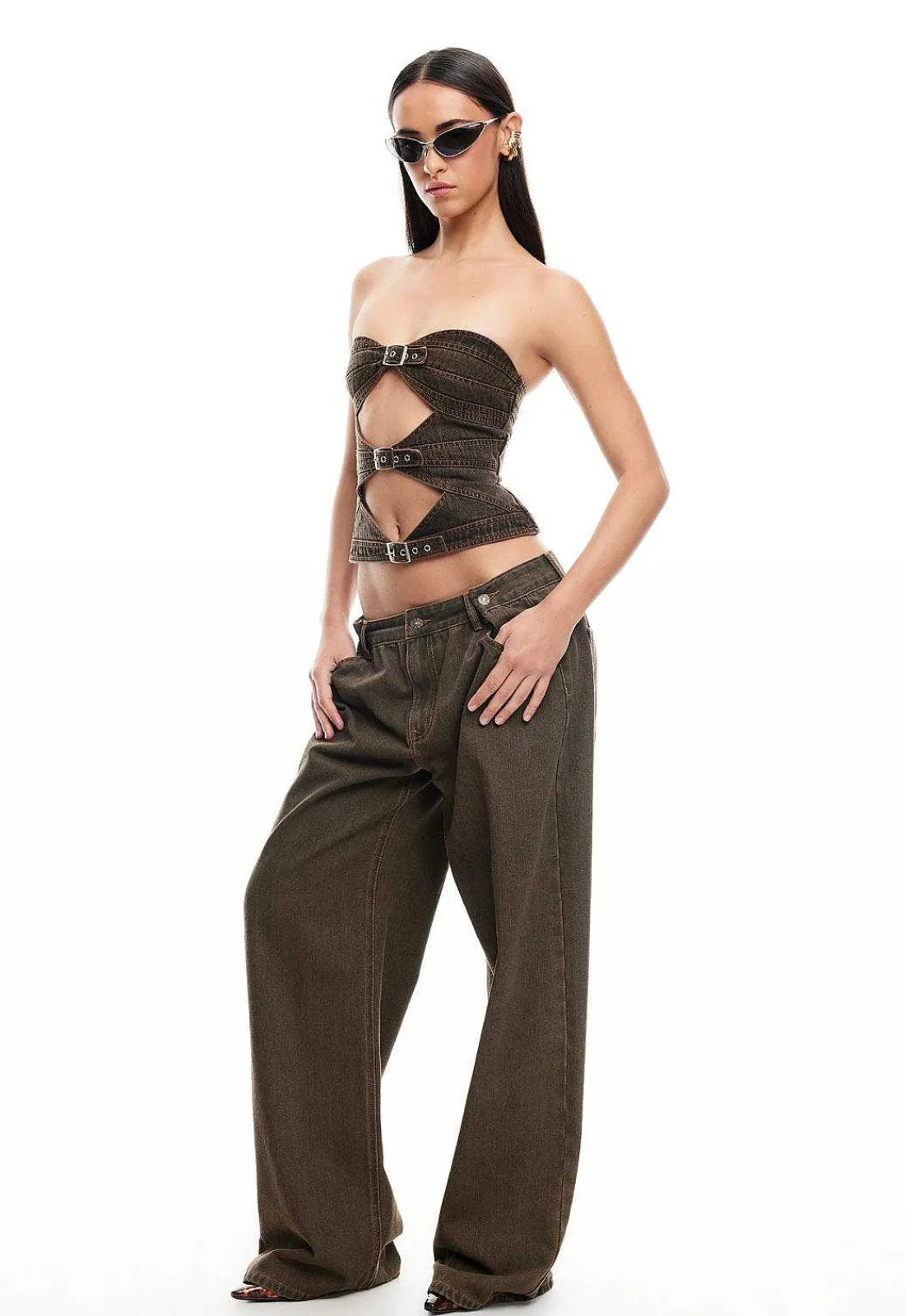 Lioness Denim^Buckle Corset