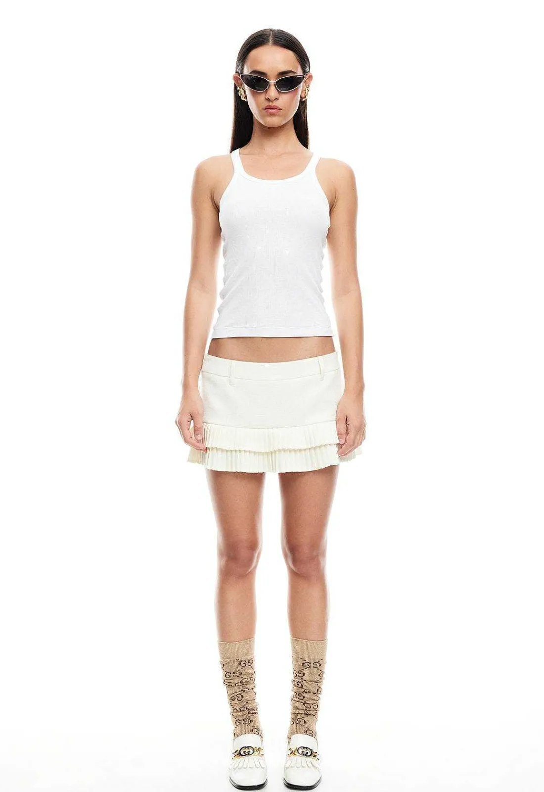Lioness Skirts^Double Ruffle Mini Skort