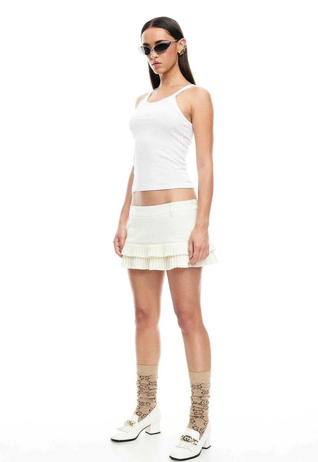 Lioness Shorts^Double Ruffle Mini Skort