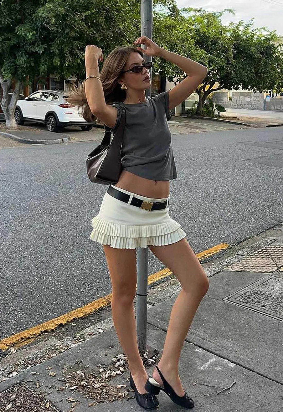 Lioness Skirts^Double Ruffle Mini Skort