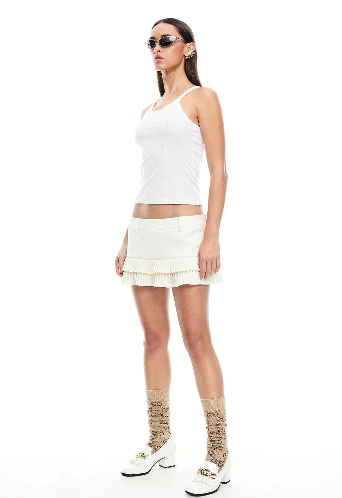 Lioness Shorts^Double Ruffle Mini Skort